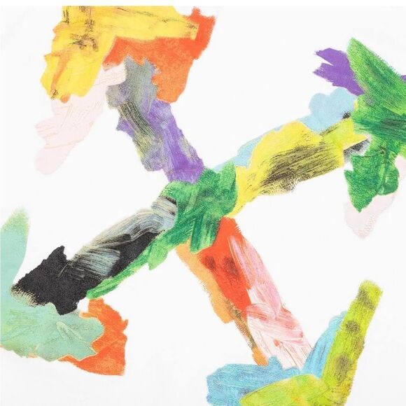 Off-White Men's Multicolor Paint Arrow Hoodie size Large NWT $810 - Picture 5 of 6